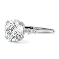 thumbnail image 2 of Bow Jewelry Cushion Cut Excellent 1.8 Ct Moissanite Ring for Women - White Gold Plated 14K Moissanite Jewelry - Three Band Eternity Moissanite Ring for Her - Halo Moissanite Rings for Women, 2 of 3