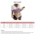 thumbnail image 5 of Top con cuello en V para mujer, Top de poliéster con manga larga acampanada, escote con botones, decoración informal, Top ajustado ZZ203S3146 blanco L, 5 of 5