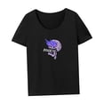 thumbnail image 4 of Camiseta para mujer verano suave verano Tops para mochilero, desplazamientos, viajes de vacaciones Negro, 4 of 7