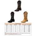 thumbnail image 2 of Gomelly Womens Cowgirl Boots Embroidered Western Boot Wide-Calf Vintage Shoes Comfort Women Ladies Yellow 9, 2 of 6