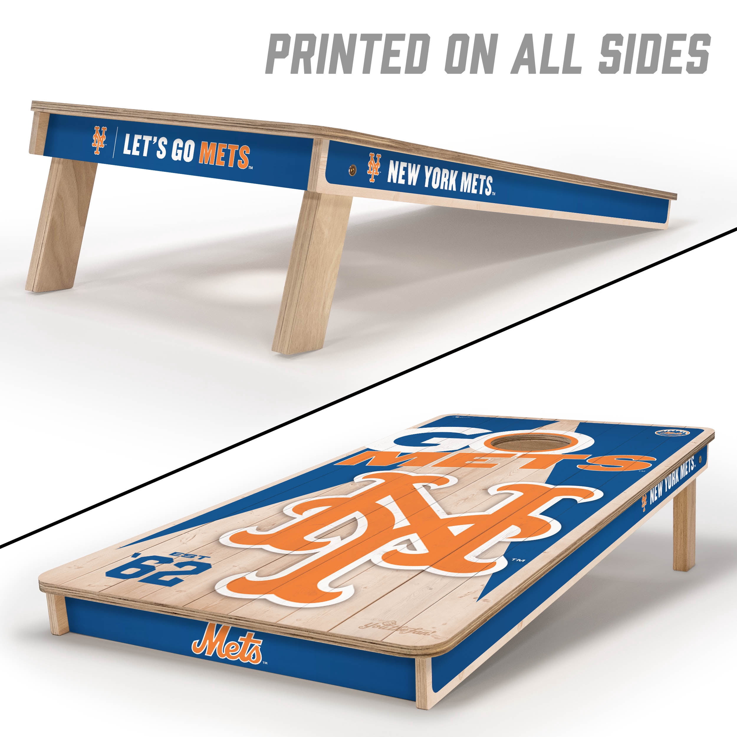YouTheFan MLB New York Mets 2' x 4' Cornhole Game No Bags