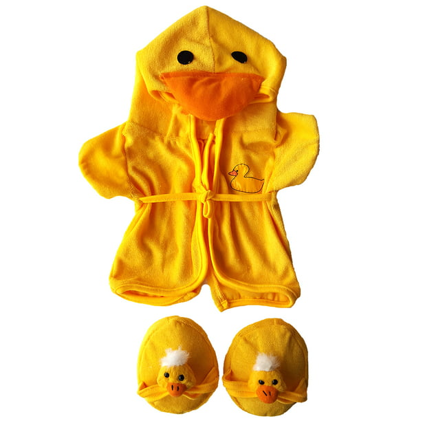 Duck Robe & Slippers Pajamas Outfit Teddy Bear Clothes Fit 14