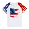 thumbnail image 4 of GERsome Toddler Boys Girls American Flag T-Shirts 4th of July Short Sleeve Crewneck Tshirts, 7-8 Years, 4 of 4