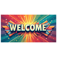 thumbnail image 1 of Welcome Backdrop Banner Vibrant Sunburst Design Perfect for Party Showers Office Decor Photography Background Celebration Event Decorations Cloud Elements, 1 of 4