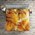 thumbnail image 2 of Ambesonne Tree Quilted Coverlet 3 Pcs, Autumn Sunbeams Forest, King Size, Orange Yellow Dark Brown, 2 of 2