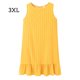 thumbnail image 1 of Vestido de mujer Vestido sin mangas con lunares Vestido sin mangas con volantes sueltos, Amarillo, 3L Vogacara AP002113-18, 1 of 3