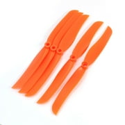 Unique Bargains 5pcs EP-8040 2 RC Airplane Propeller Prop w Adapter Ring Orange
