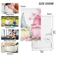 thumbnail image 2 of Leaves Flowers with Gnomes Hand Towel Bath Towels Face Towels Cotton Absorbent for Home Hotel Spa Swimming Yoga Sports, 2 of 7