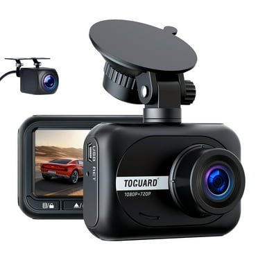 TOGUARD Dash Cam Front and Rear 1080P Full HD Car Camera,2.45 inch Dash Camera with 64GB SD Card, Super Night Vision, Parking Mode, G-Sensor, Loop Recording, WDR
