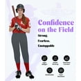 thumbnail image 4 of Exxact Sports Womens Softball Pants Knicker/Yoga Style Knee Length, 4-Way Stretch Low Rise Softball Pants for Women - (AL, Charcoal), 4 of 7