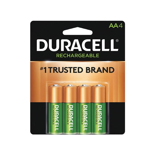 4-Pack AA Duracell Rechargeable (DX1500) Batteries (2500 mAh)