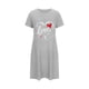 thumbnail image 5 of Camisón corto de talla grande para mujer, camisón de manga corta con estampado de pecho a la moda, camisón para mujer, 5 of 5