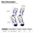 thumbnail image 5 of Yiaed Blue Flax Flowers Print Great elasticity Crew Socks Sports socks for Men and Women, 5 of 5