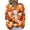 Y03-Orange, variant on Women's Halloween Cardigan Soft Knit V Neck Sweater with Festive Graphic for Fall Festival and Parties