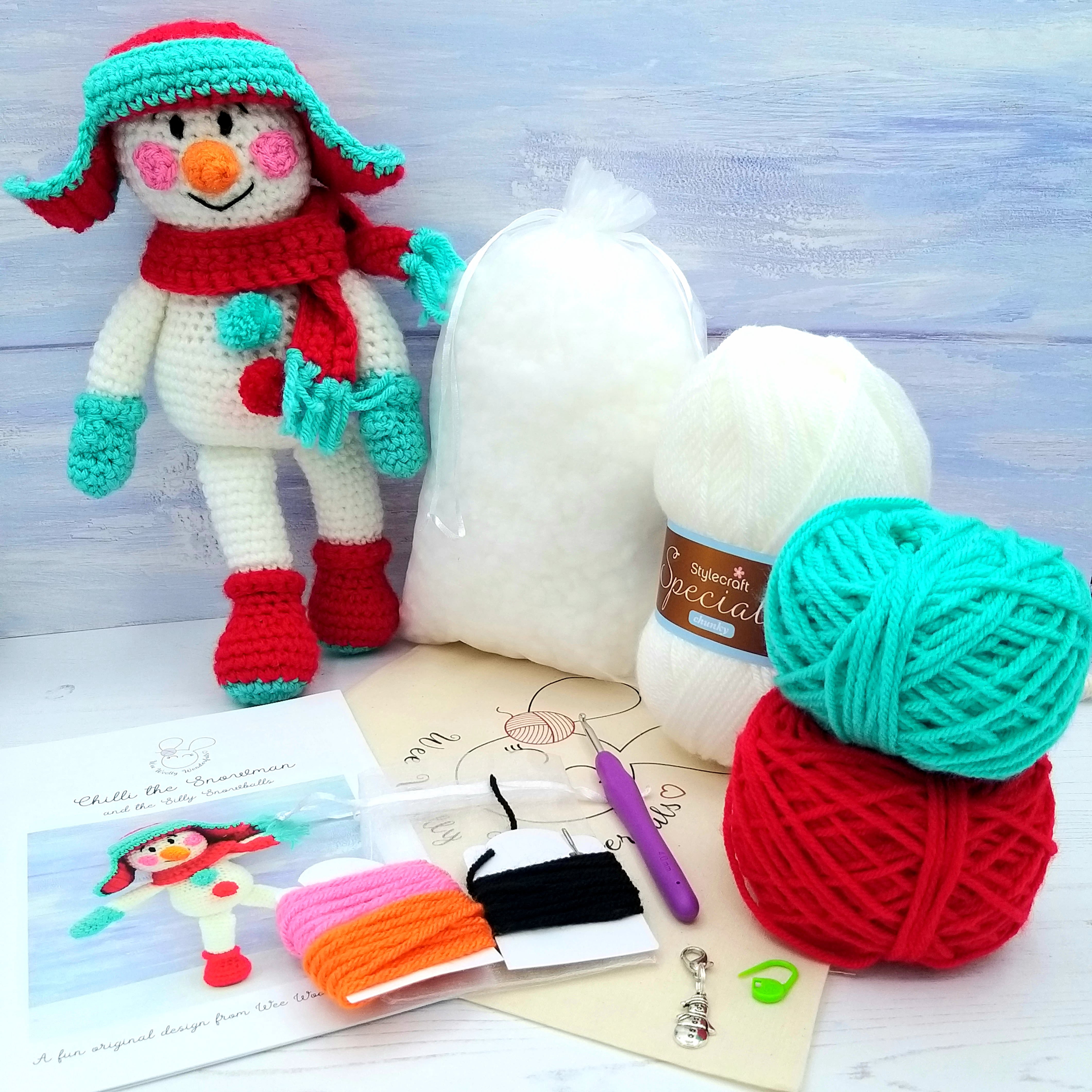 Chilli the Snowman Luxury Crochet Kit