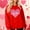 Red, variant on mihongmao Valentines Day Hoodies Women Round Neck Hearted Printed Long Sleeved Top Sweatshirts Pink 2X