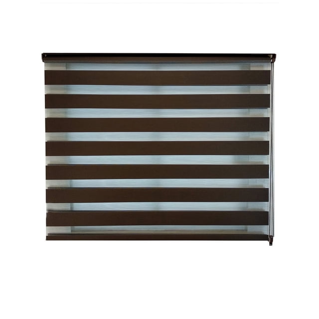 Persiana sheer elegance color chocolate, medida 200cm de ancho y 220cm de alto, controla la privacidad de luz. Vanguardista y lujoso.