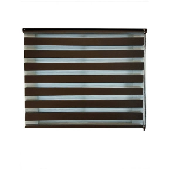 Persiana sheer elegance color chocolate, medida 180cm de ancho y 220cm de alto, controla la privacidad de luz. Vanguardista y lujoso.