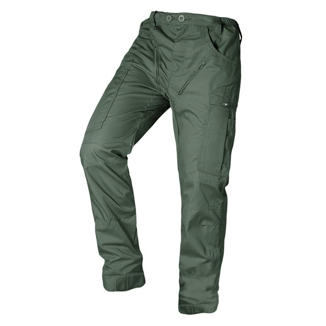 Men's Ripstop Tactical Pants Lightweight EDC Hiking Work Trousers ...