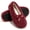 Red, variant on Knivor Fluffy Ballerina Slippers for Women Bow Decor Sherpa Fleece Lined Non Slip Closed Back Comfy Indoor Slippers Lounge House Slippers