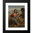 thumbnail image 2 of Leonardo da Vinci 14x18 Black Modern Framed Museum Art Print Titled - The Virgin and Child with St. Anne (1500-1513), 2 of 5