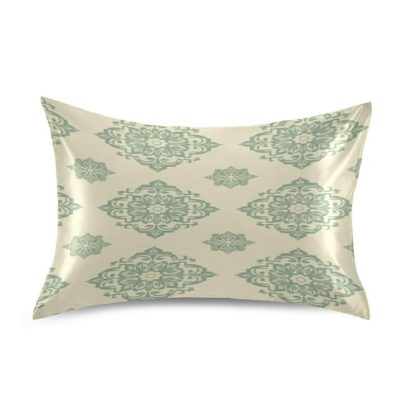 Medieval Retro Pattern Satin Pillowcase 20''x26'' Double-Sided Print Soft Wrinkle Resistant