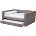thumbnail image 3 of Baxton Studio Anabella Tufted Full Daybed with Trundle in Grey, 3 of 11