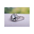 thumbnail image 2 of 1.75 Carat (Ctw) Light Aquamarine Cushion-Cut Ring in 14K White Gold for Women, 2 of 6