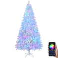 thumbnail image 5 of Ktaxon 8 FT Pre-lit Christmas Tree, Xmas Tree Hinged Branches with 500 RGB Lights and 1500 Branch Tips APP Controlled, for Holiday Party Store Office Home, White, 5 of 8