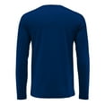 thumbnail image 6 of Mens Long Sleeve Shirts Crewneck T Shirts Fall Tops Casual Basic Tees Clothes Dark Blue S, 6 of 6