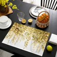 thumbnail image 3 of Yellow Eucalyptus Leaves Placemats Set of 4, Spring Floral Summer Botanical Placemats for Dining Table, Place Mats for Kitchen Tabletop, Waterproof Wipeable Dining Table Mats Set, 3 of 9