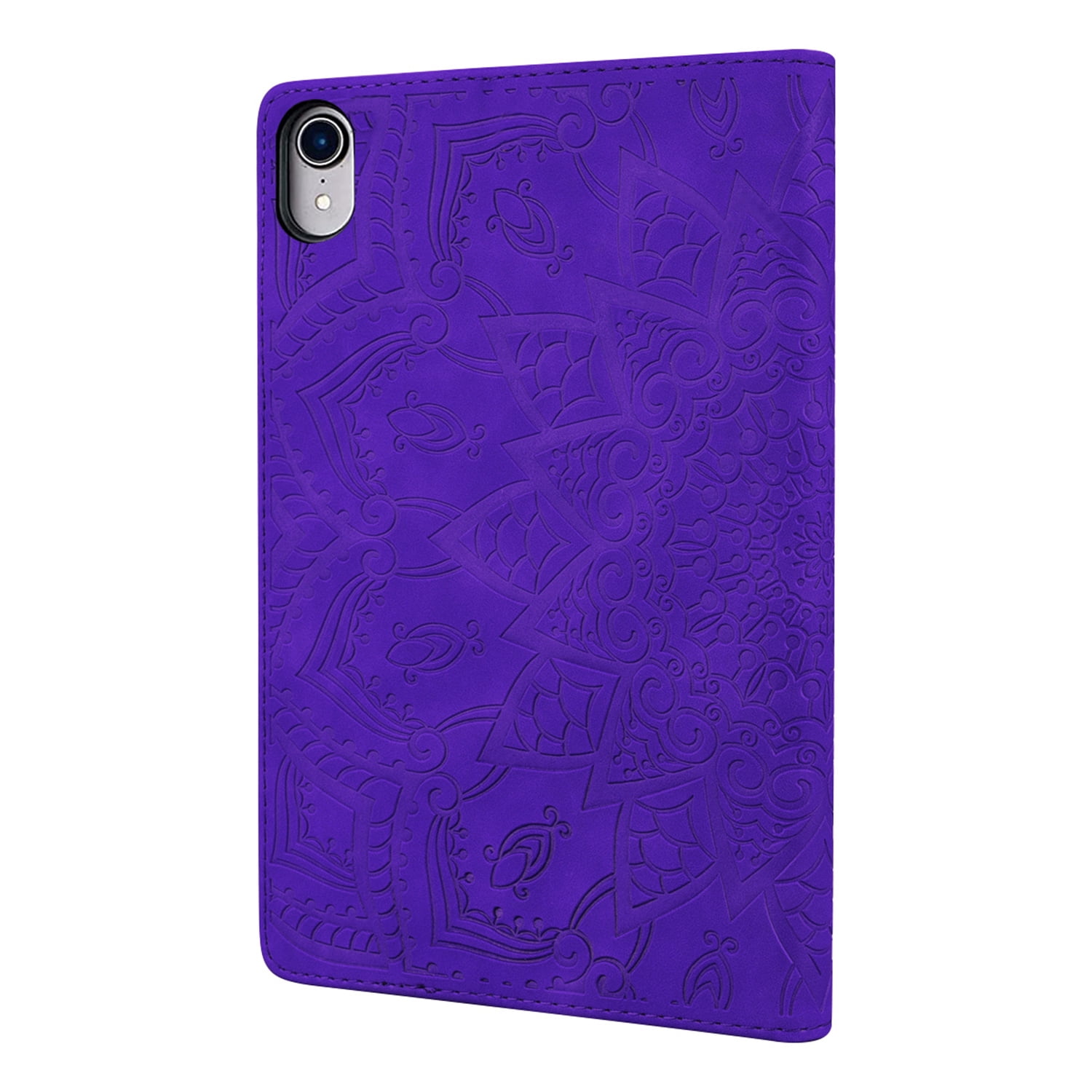 Tarise for Apple iPad 10th Generation Case with Pencil Holder, 2022 iPad 10.9 Inch Case, Embossed PU Leather Shockproof Folio Stand Shell Slim Cover Case for iPad A2757 A2777, Purple