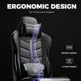 thumbnail image 6 of GTPLAYER Ergonomic Gaming Chair with Footrest, Computer Gaming Chair for Adults,Colorful Black, 6 of 9