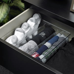 Mainstays 3-Pack Clear Plastic Drawer Organizer