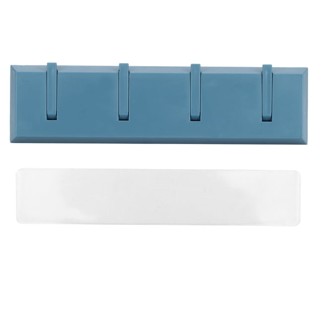 Gancho de fila de pared sin perforaciones, soporte para llaves, colgador de sombrero para puerta, decoración de puerta de pared de baño (azul oscuro)