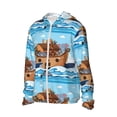 thumbnail image 2 of Sigee Animals on Noah's Ark Print UPF50+ Men's Sun Protection Hoodie Shirt SPF UV Shirt Long Sleeve Fishing Outdoor Lightweight, S-3XL, 2 of 9