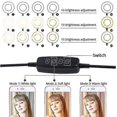 thumbnail image 4 of 2 In 1 360 Degree Mobile Phone Holder Stand Long Arm Flexible Desktop Cip Bracket Photography 3 Modes Dimmable Led Selfie Light, 4 of 4