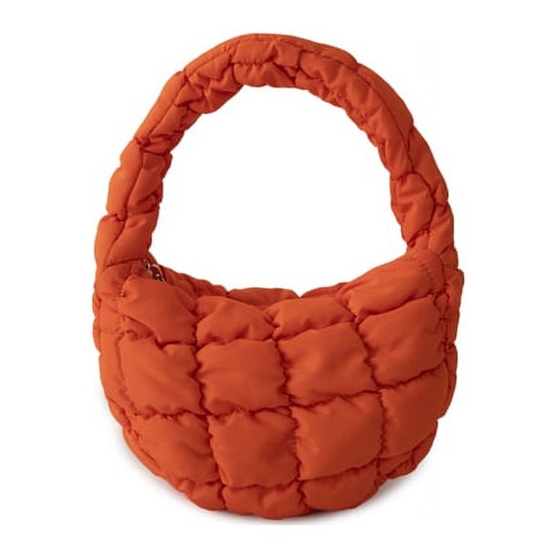 Bolsos Hombro Acolchados para Mujer Cloud Mini Bag Bolso Cross Bag Tote (Naranja)