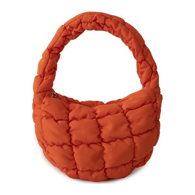 Bolsos Hombro Acolchados para Mujer Mini Bolso Nube Cruzado Tote() Naranja