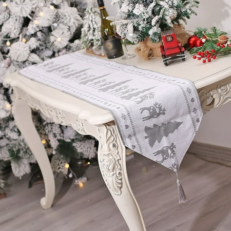 

New Years Eve Party Supplies 2023 Valentines Day Room Decor Knitted Cloth Tassel Table Flag Kitchen Dress Up Props Table Decoration Heat Insulation Tablecloth Happy New Year Decorations 2023