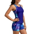 thumbnail image 5 of cocolona Two-Piece Tankini Swimsuits for Women Floral Print Sleeveless Modest Bathing Suit with Boyshorts Vacation Beach Swimwear, 5 of 6