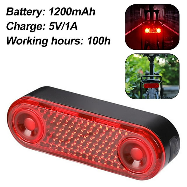 LED Bike Bicycle Rear Reflector Tail Light For Luggage Rack Night Riding Safety Warning
