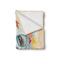 thumbnail image 2 of Animal Soft Flannel Fleece Throw Blanket, Panda Goes to School Humor Education Hipster with Glasses Books Pen Graphic Art, Cozy Plush for Indoor and Outdoor Use, 60" x 80", Multicolor, by Ambesonne, 2 of 6