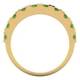 thumbnail image 5 of 1 ctw Wedding Band for Women - 14K Yellow Gold Natural Peridot Stackable Eternity Ring, 5 of 6