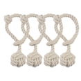 thumbnail image 2 of Alzapaños de algodón para cortinas, decoración de oficina, cortinas, alzapaños 4 piezas beige, 2 of 9