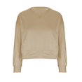 thumbnail image 4 of kpoplk Womens Crew Neck Color Block/Solid Sweatshirts Tops Long Sleeve Casual Pullover Cute Lightweight Loose Tops(Beige,XL), 4 of 6