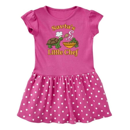 

Inktastic Savta s Little Chef with Cute Turtles Gift Toddler Girl Dress