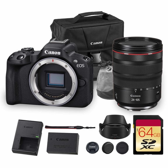 Canon EOS R50 Mirrorless Camera – 24.2MP APS-C Sensor, 4K30p Video, Dual Pixel AF II