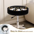 thumbnail image 4 of Chririnla Round Bar Stool Seat Covers with Ghost Pumpkin, 2 Pack Polyester Washable Soft Covers for Kitchen and Coffee Shop, 4 of 6