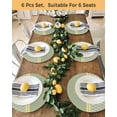 thumbnail image 4 of 13 Inch Round Placemats Set of 6, Sage Green Morocco Non Slip Heat Insulation PP Table Mats, Ocean Yellow Nautical Anchor Stripe Washable Place Mats for Kitchen Dining Party Table Decor, 4 of 7
